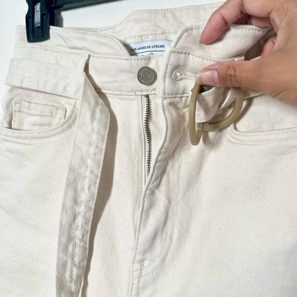 & Other Stories Cream Belted Straight Jeans 2 - Picture 5 of 9